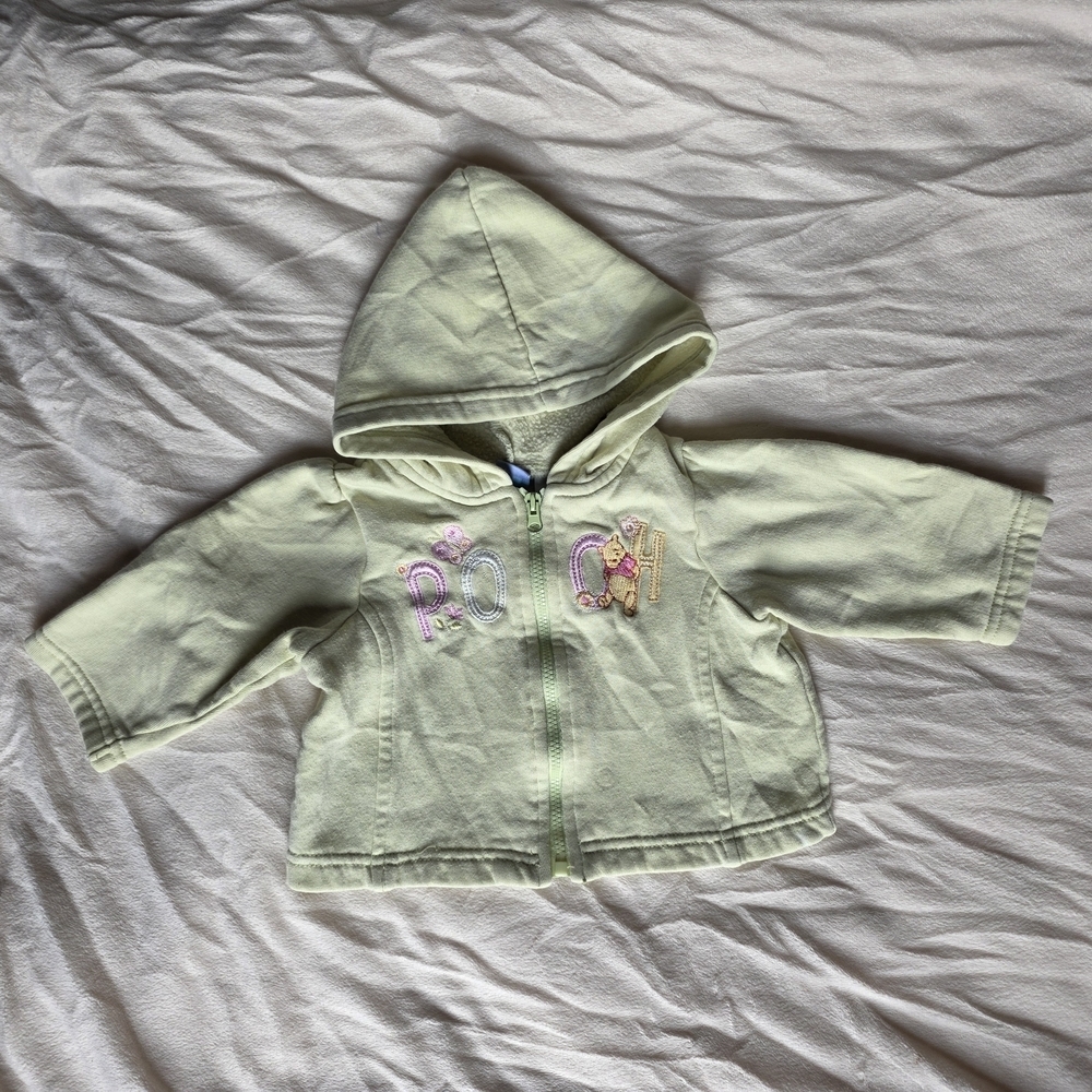 Vintage 90s Y2K Disney Babyโ Girl Winnie The Pooh Embroidered Zip Up 6-9 Months
